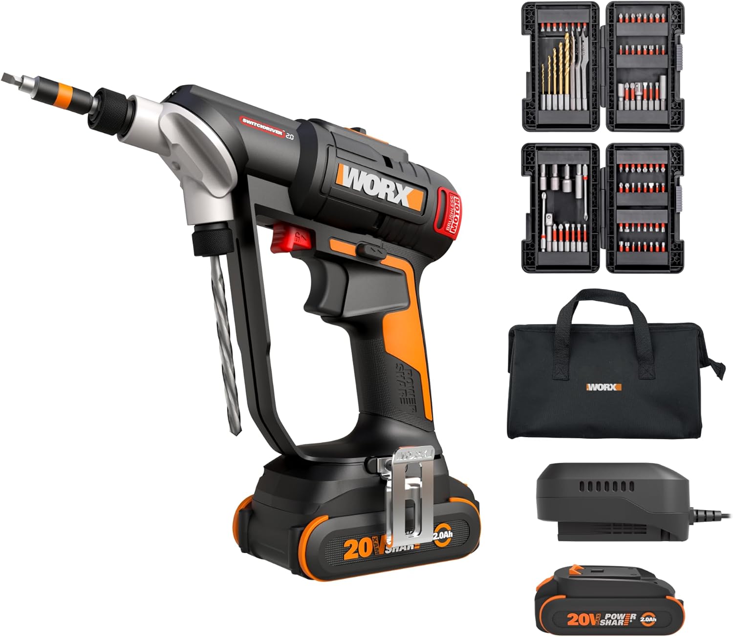 Power Drill Cordless - 20V Cordless Drill Driver, 445 in·lb