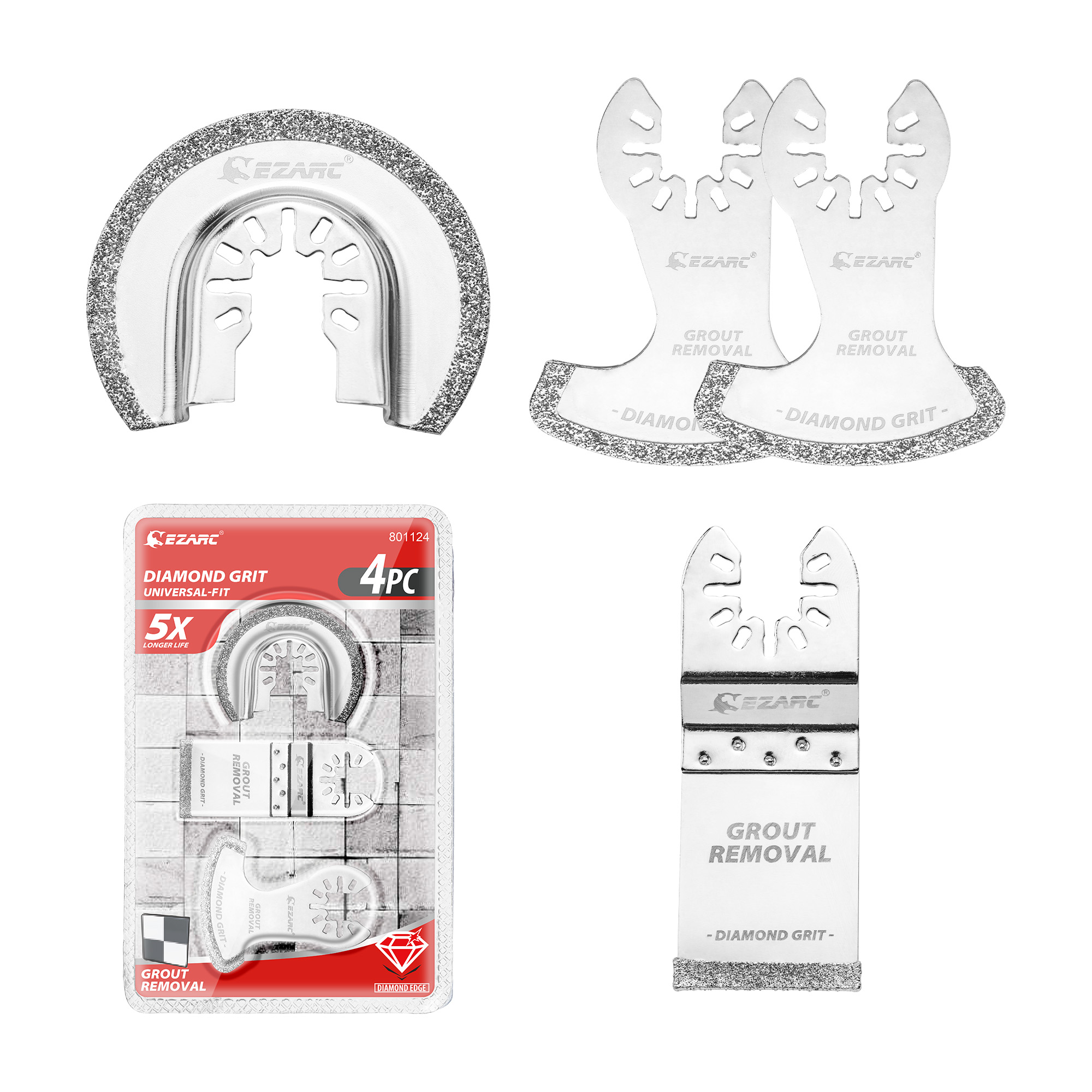 Grout Saw Removal - EZARC 4PCS Diamond Oscillating Tool Blade