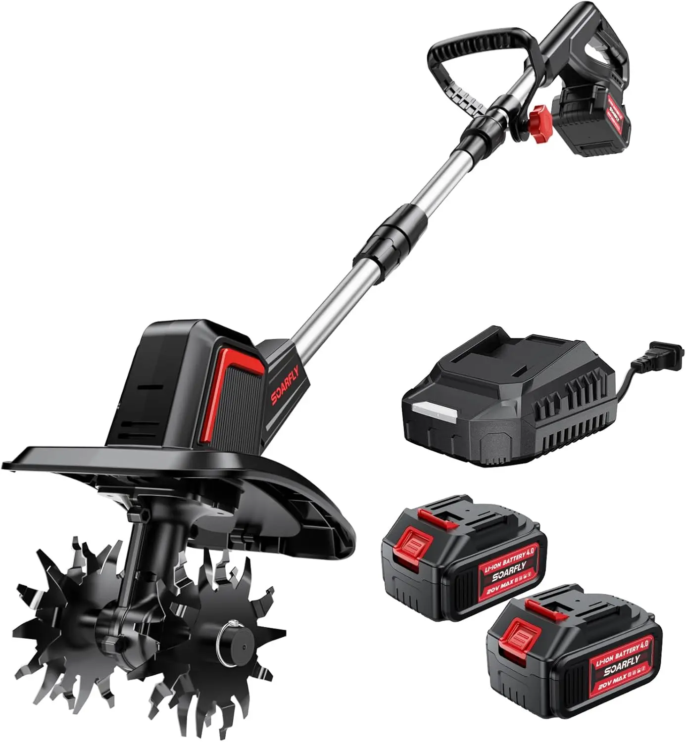 Power Drill Cordless - Upgraded Cordless Electric Tiller for Gardening,