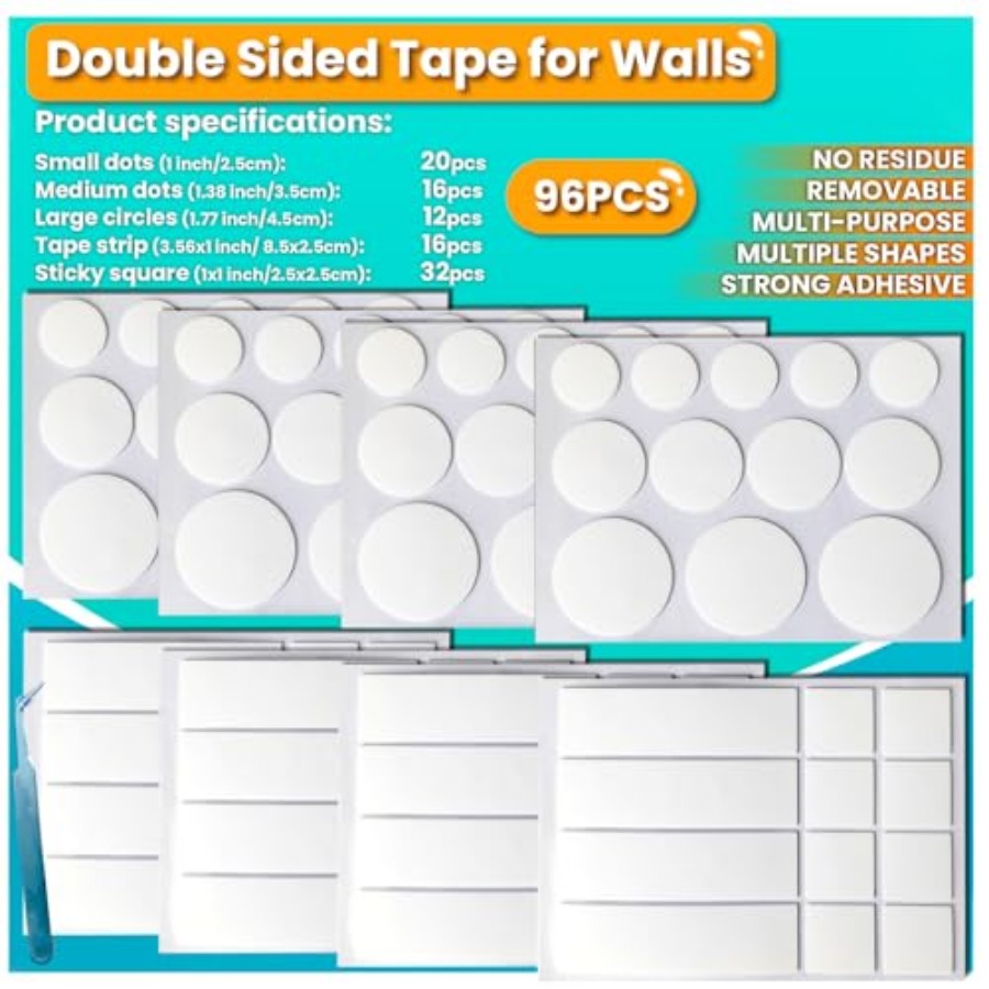 Double Sided Tape for Walls, P - đánh giá và giá Picture Hanging Strip