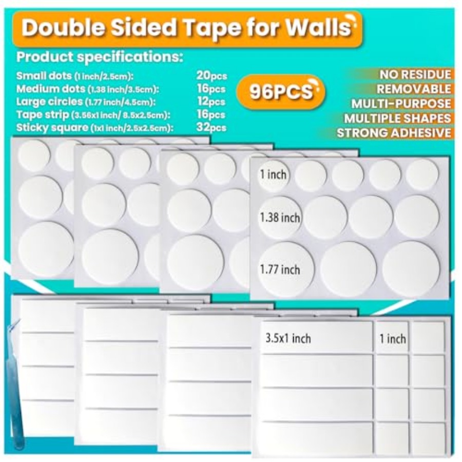 Double Sided Tape for Walls, P - đánh giá và giá Picture Hanging Strip