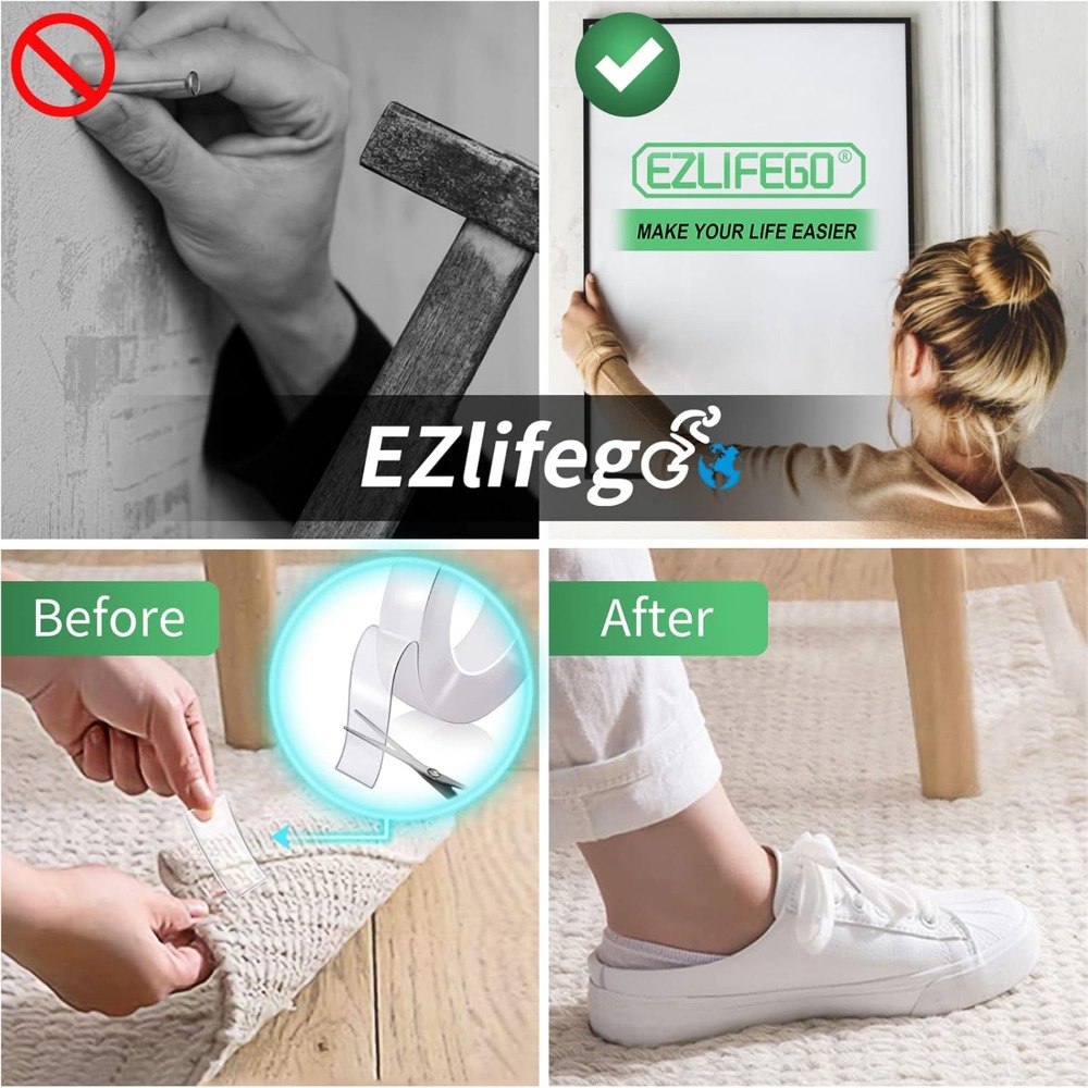 EZlifego Heavy Duty Nano Doubl - đánh giá và giá Picture Hanging Strip