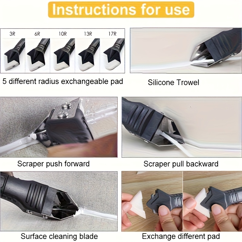 3 in 1 Silicone Caulking Tool  - đánh giá và giá Bathroom Caulk Siliconized