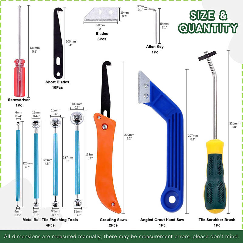 22 Pcs Grout Removal Tools Set - đánh giá và giá Grout Saw Removal