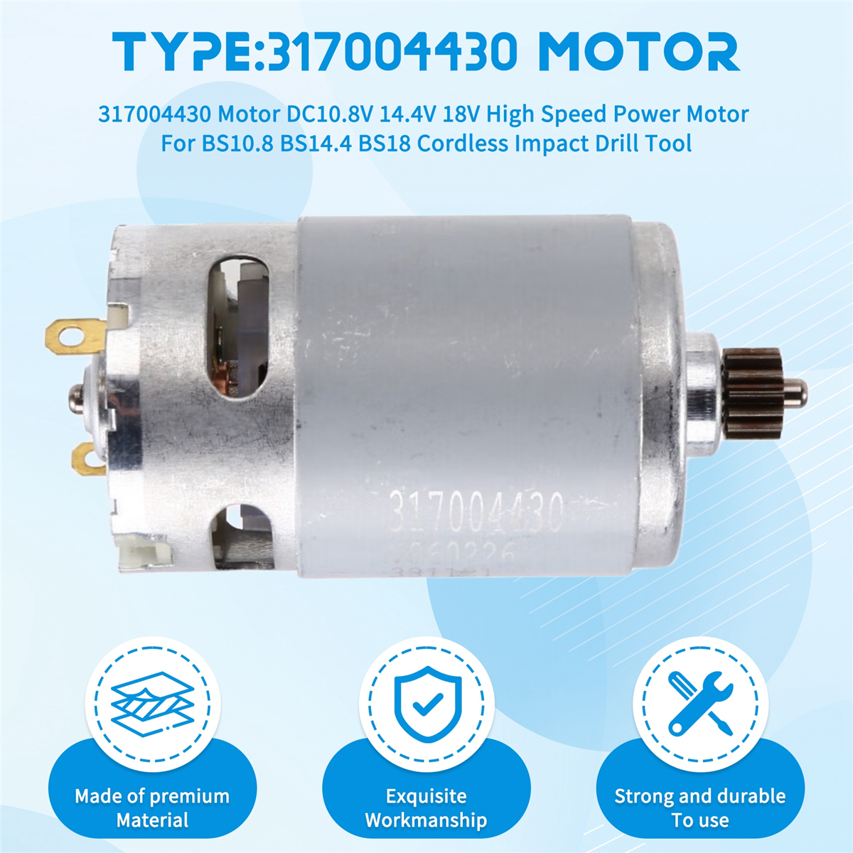 A002 317004430 Motor DC10.8V 1 - đánh giá và giá Power Drill Cordless