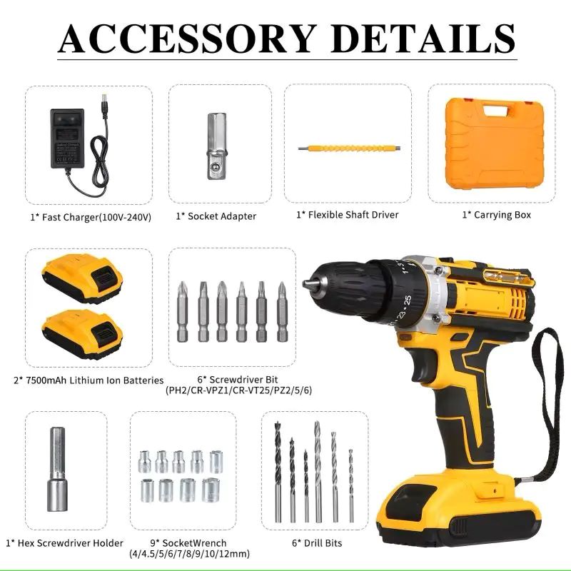 ATV10mm Factory Sales Battery  - đánh giá và giá Power Drill Cordless