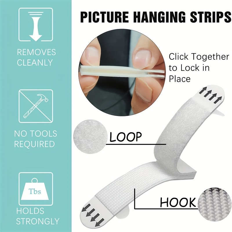 Removable No Residue Hook Loop - đánh giá và giá Picture Hanging Strip