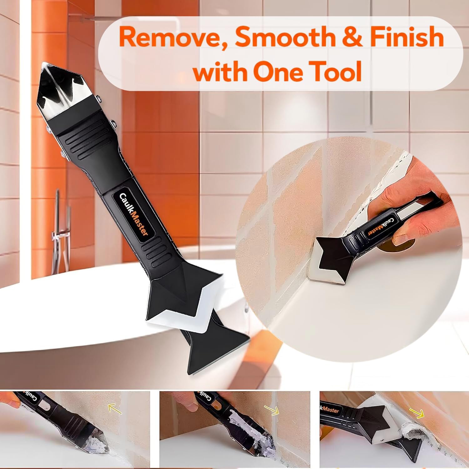 3 in 1 Silicone Caulking Tool  - đánh giá và giá Bathroom Caulk Siliconized