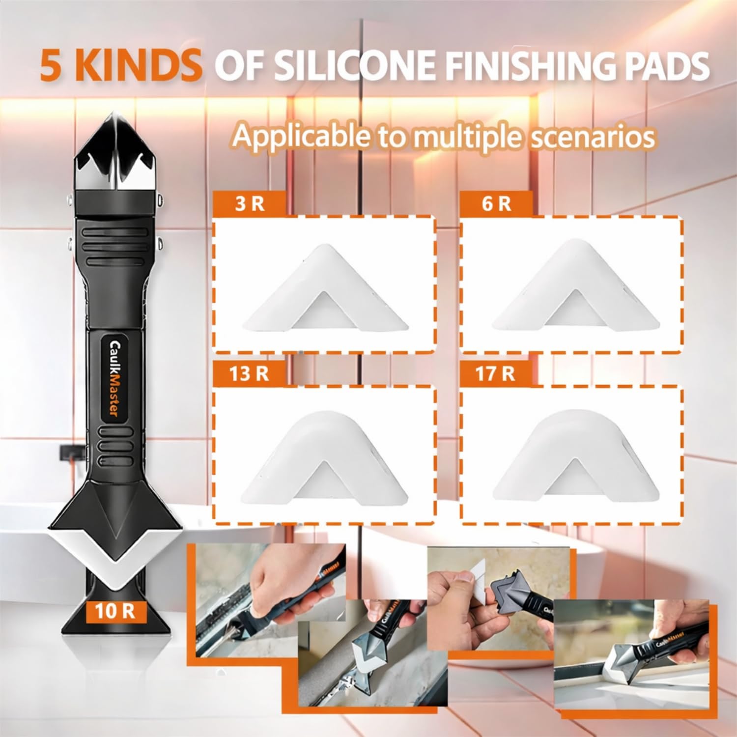 3 in 1 Silicone Caulking Tool  - đánh giá và giá Bathroom Caulk Siliconized