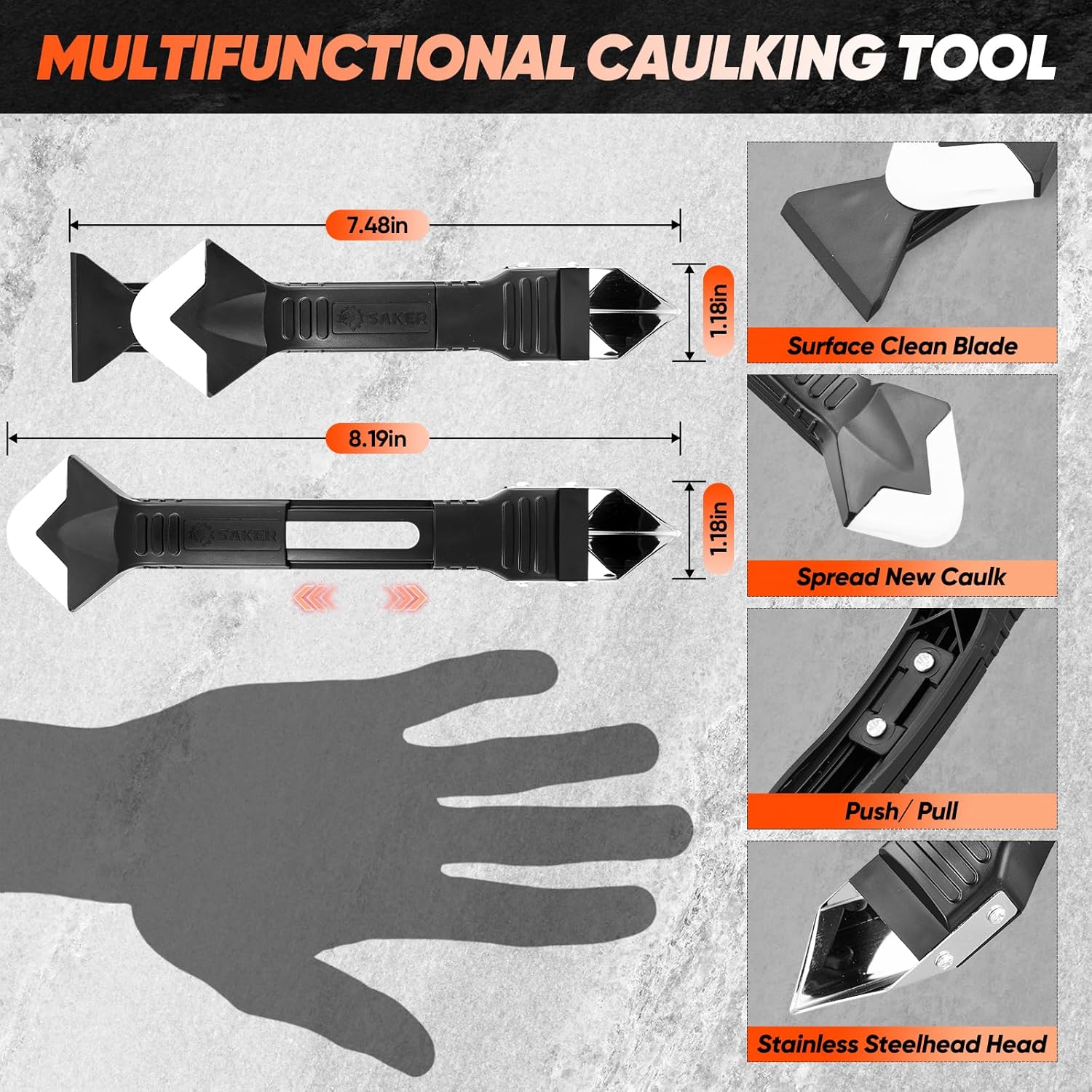 3-in-1 Silicone Caulking Tool: - đánh giá và giá Bathroom Caulk Siliconized