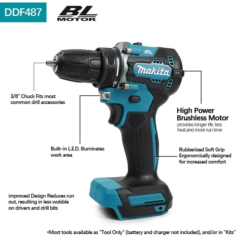 Makita DHP487 LXT Brushless Im - đánh giá và giá Power Drill Cordless